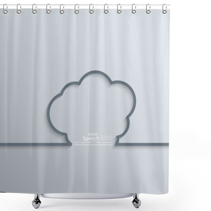 Personality  Ribbon As A Cloud Shadow And Space For Text. Shower Curtains