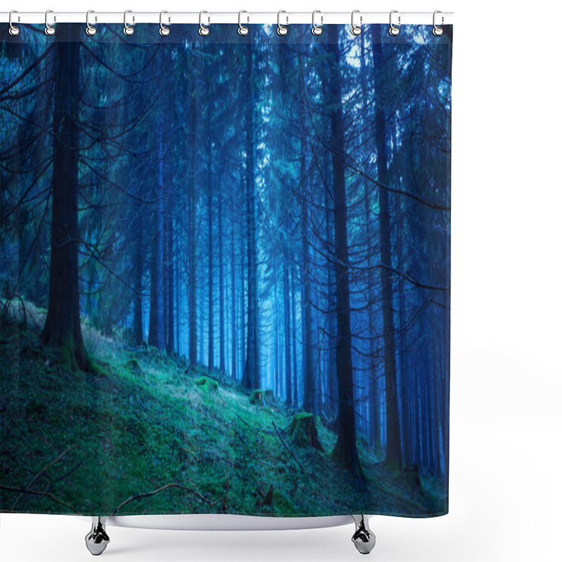 Personality  The Evergreen Forest Shower Curtains