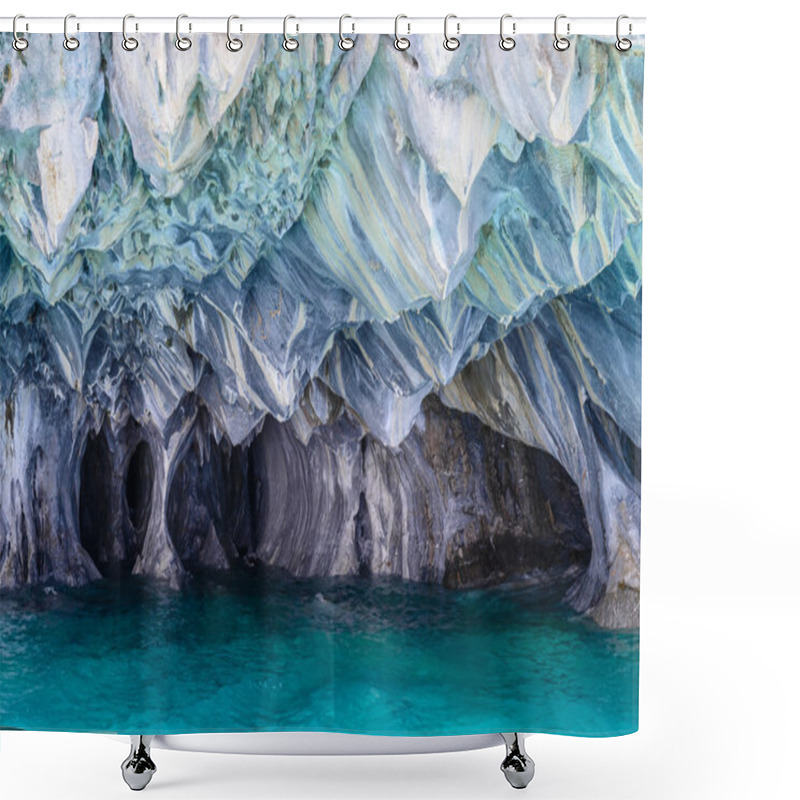 Personality  Marble Caves Of Lake General Carrera (Chile) Shower Curtains