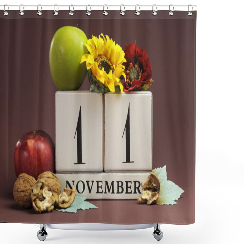 Personality  Save The Date Calendar For Every Individual Day In November Shower Curtains