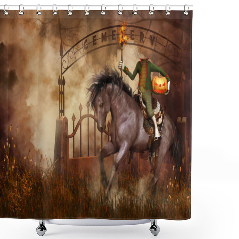 Personality  Headless Horseman Shower Curtains