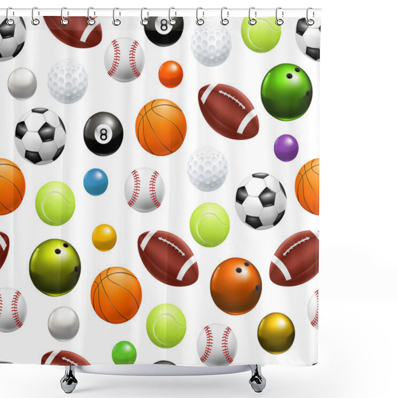 Personality  Balls, Seamless Pattern 10eps Shower Curtains