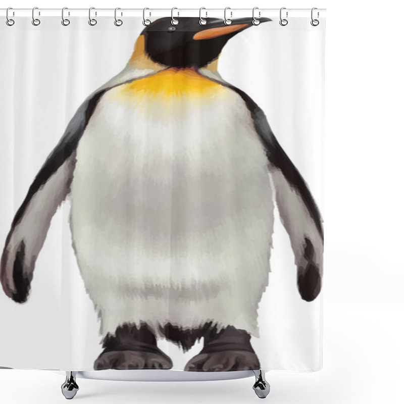 Personality  King Penguin Shower Curtains