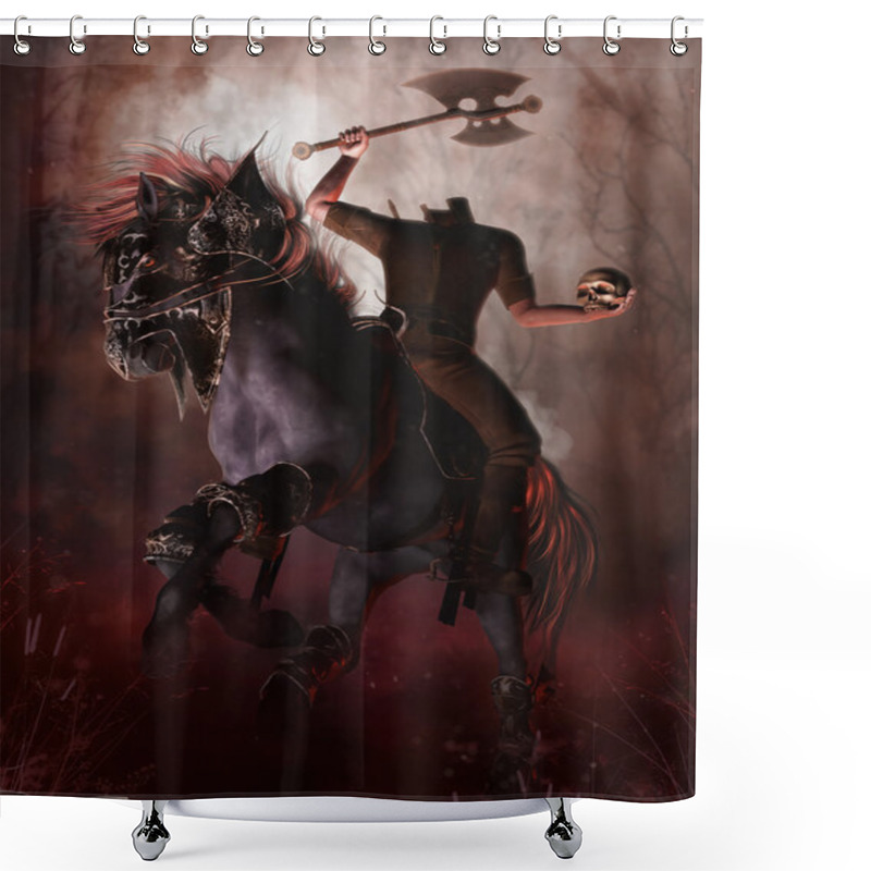 Personality  Headless Man On A Horse Shower Curtains