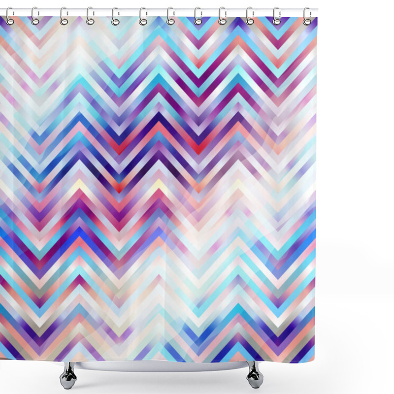 Personality  Geometric Chevron Pattern. Shower Curtains