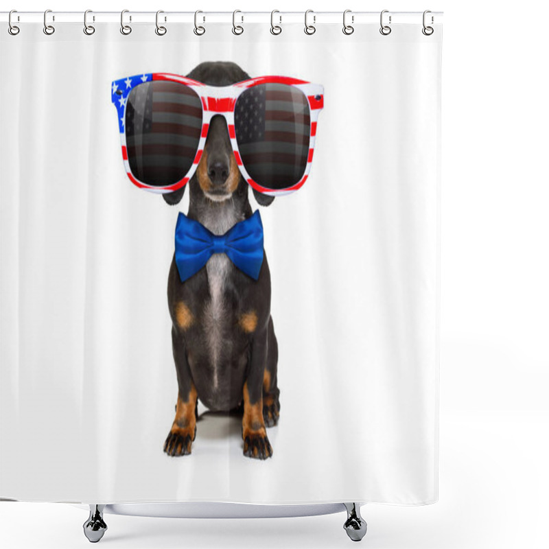 Personality  Independence Day 4th Of July Dog Shower Curtains