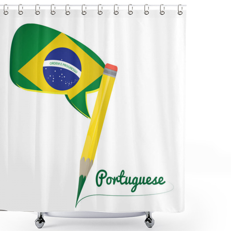 Personality  Learn A Language Shower Curtains