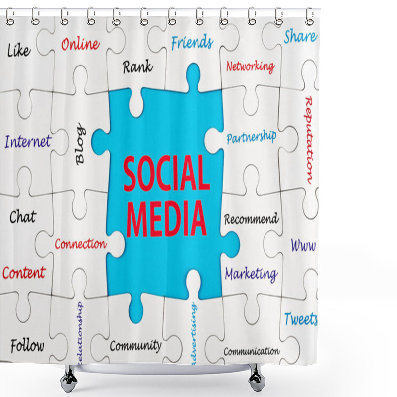 Personality  Social Media Shower Curtains