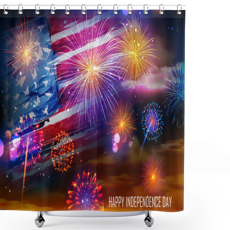 Personality  Fourth Of July Celebration Shower Curtains