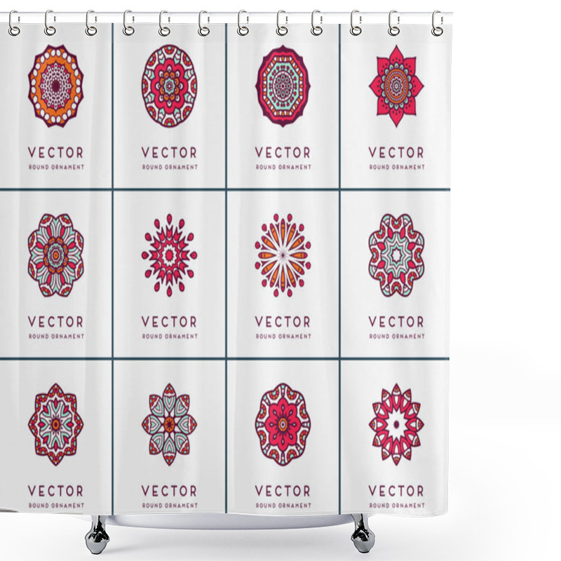 Personality  Ornament Beautiful  Card With Mandala. Shower Curtains