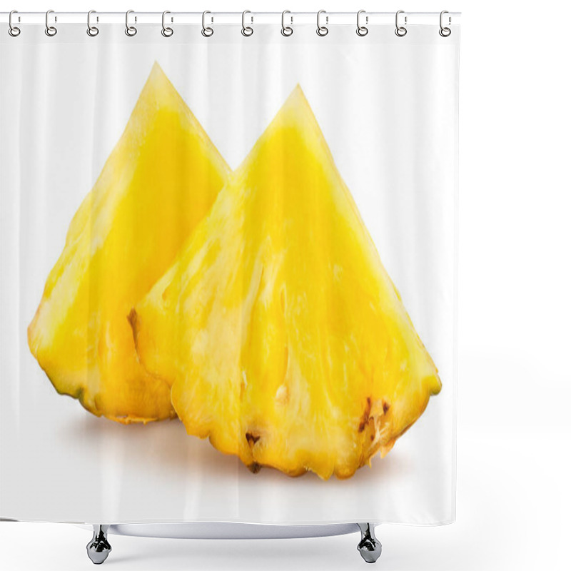 Personality  Sliced Pineapple Chunks Path Isolated Shower Curtains