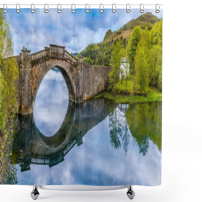 Personality  A View Of An Old Bridge On Loch Fyne Near To Inveraray, Scotland On A Summers Day Shower Curtains