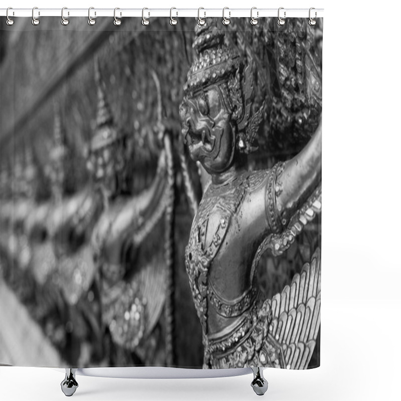 Personality  The Grand Palace. Temple Of The Emerald Buddha. Gold Ornamental Shower Curtains