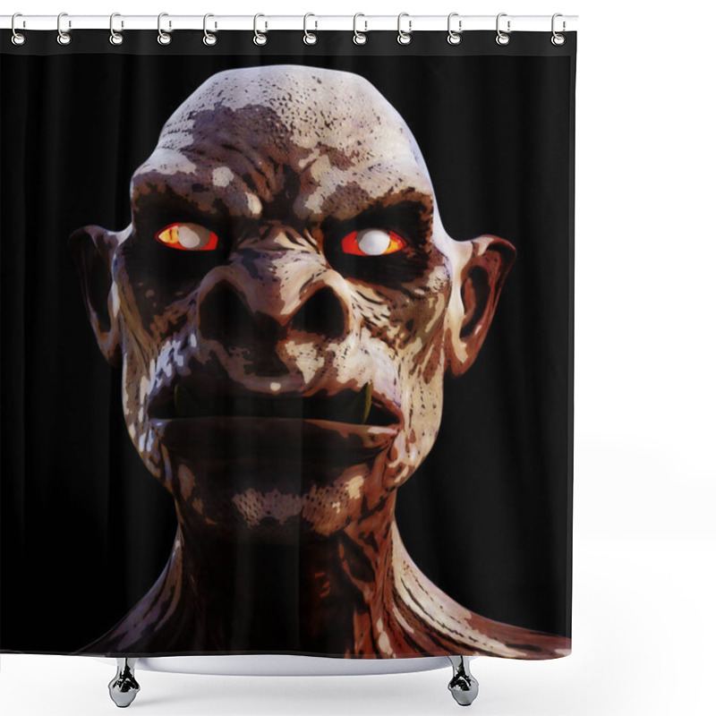 Personality  Digital 3D Illustration Of A Creepy Creature Shower Curtains