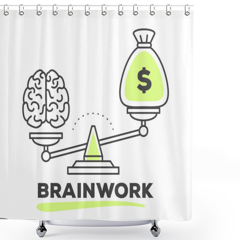 Personality  Mechanism To Compare Value Of Brainwork Shower Curtains