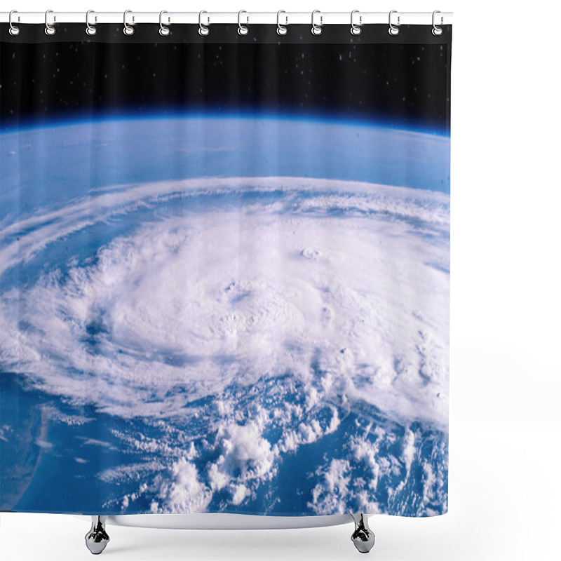 Personality  Hurricane From Space. On Earth. Disaster Concept. The Elements O Shower Curtains