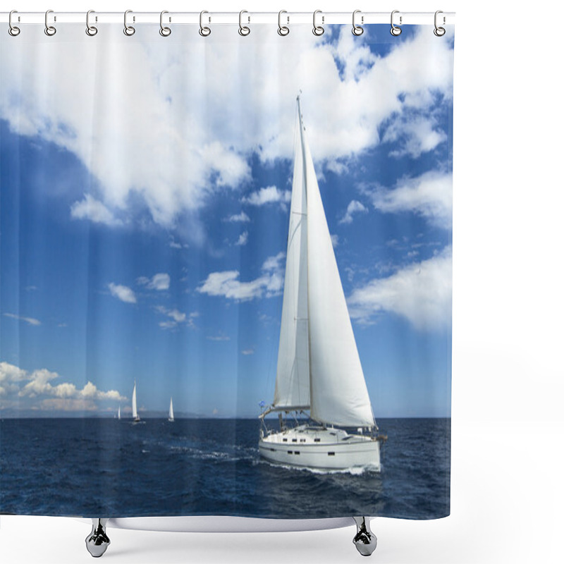 Personality  Sailing Yacht Shower Curtains