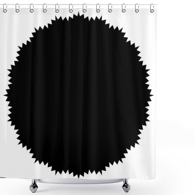 Personality  Concentric, Radial Abstract Element On White Background Shower Curtains