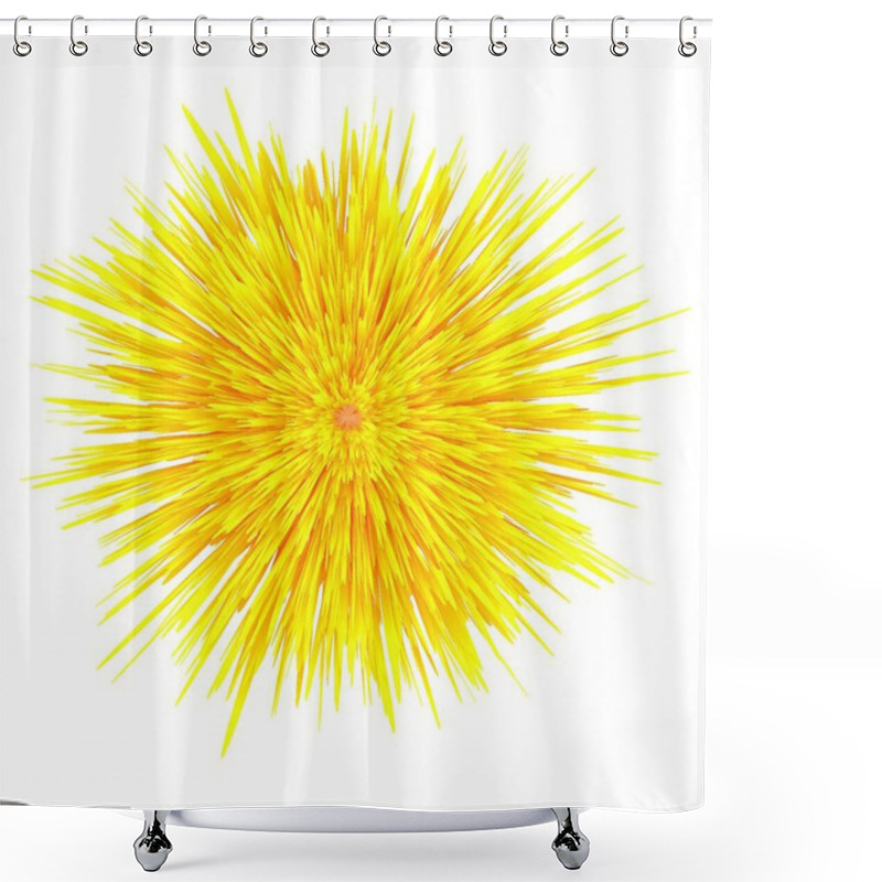 Personality  Fresh Spring Yellow Dandelion Flower Isolated On White Background Shower Curtains