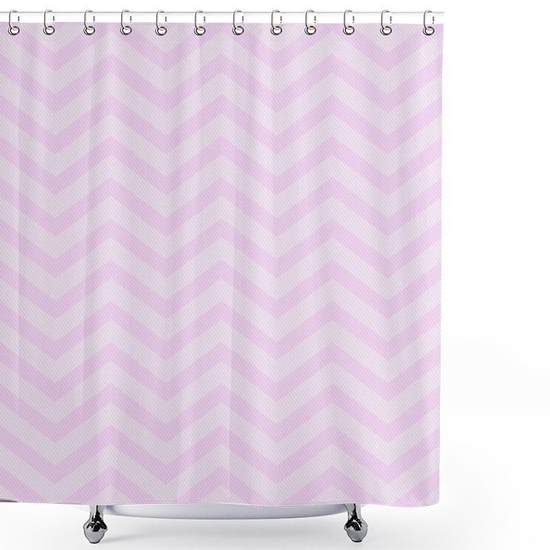 Personality  Pink Chevron Zigzag Textured Fabric Pattern Background Shower Curtains