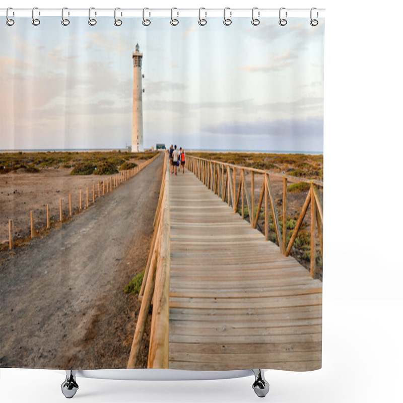 Personality  Old Lighthouse Near The Sea Shower Curtains