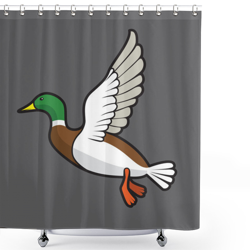 Personality  Flying Colour Mallard Shower Curtains