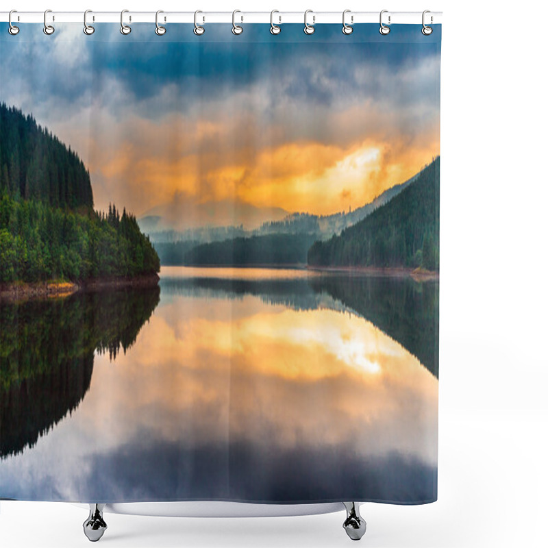 Personality  Lake Oasa At Sunset  Shower Curtains