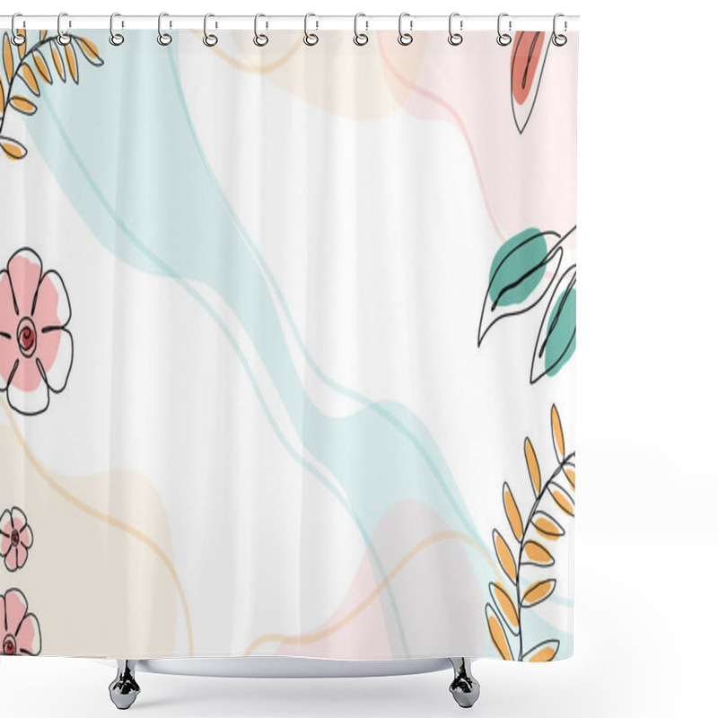 Personality  Hand Drawn Flat Design Abstract Doodle Background Shower Curtains