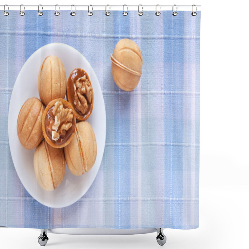 Personality  Baking In The Shape Of Walnut Shower Curtains