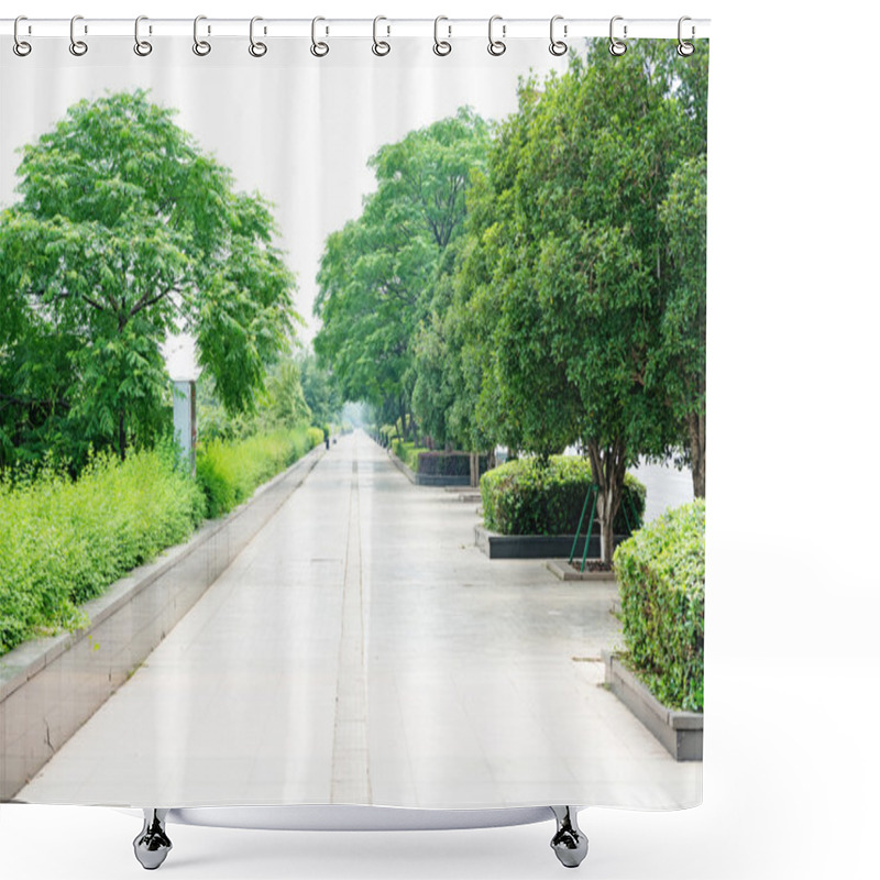 Personality  Green Trees In The Park Shower Curtains