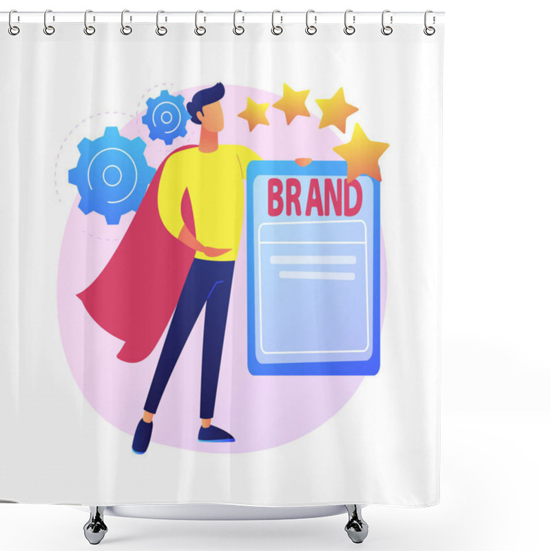 Personality  Personal Branding Abstract Concept Vector Illustration. Self-positioning, Individual Brand Strategy, Build And Promote Your Personal Brand, Social Media Profile, Blog, Reputation Abstract Metaphor. Shower Curtains