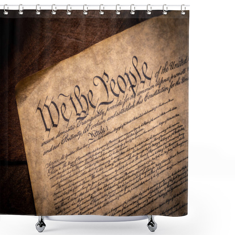 Personality  A Copy Of The Constitution Of The United States Of America Shower Curtains