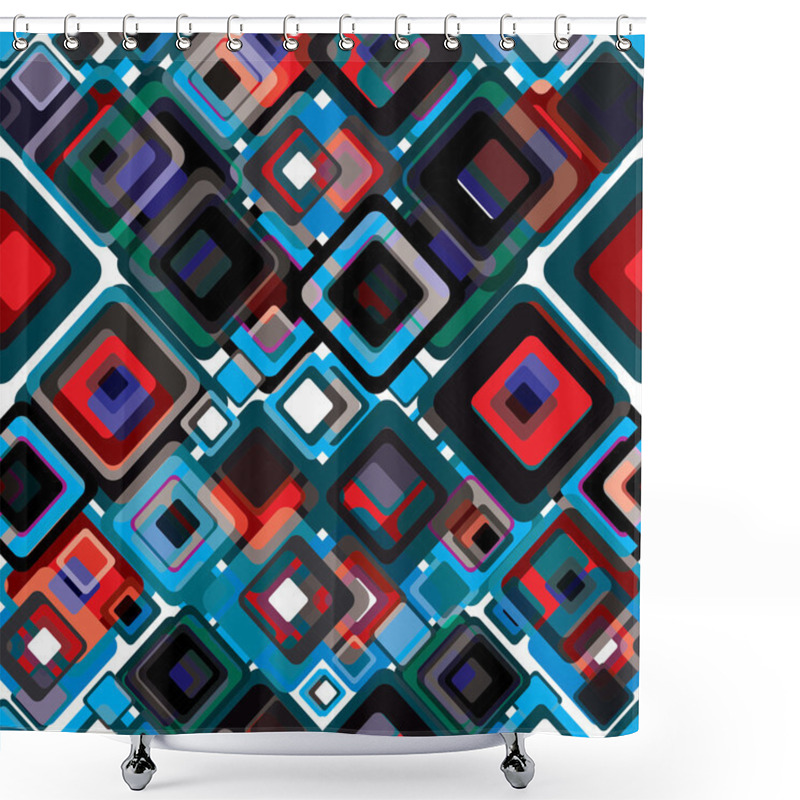 Personality  Rounded Squares Seamless Pattern. Shower Curtains