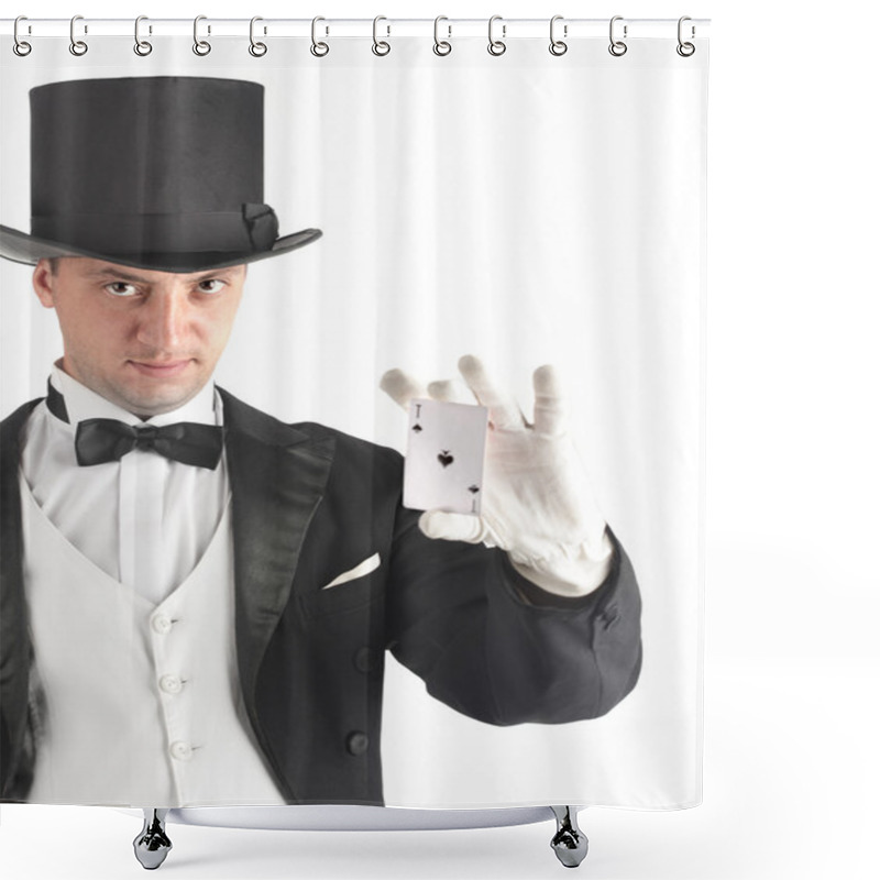 Personality  Magician Present Card Shower Curtains