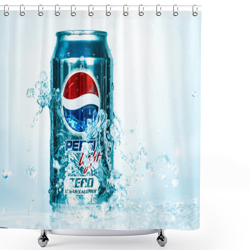 Personality  Can Of Pepsi Cola Lignt In Water. Shower Curtains