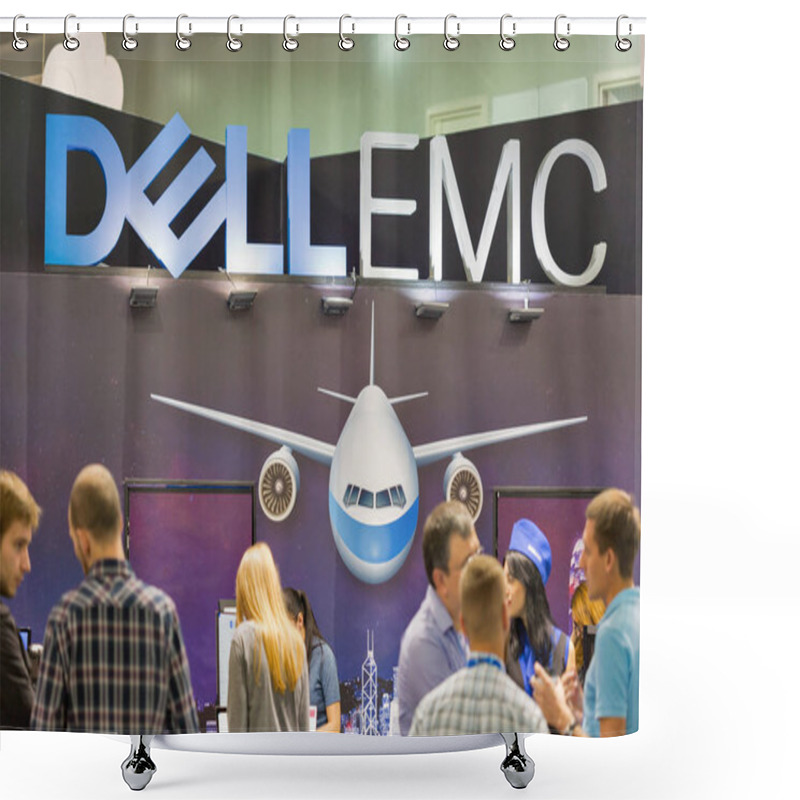 Personality  Dell Emc Booth During CEE 2017 In Kiev, Ukraine Shower Curtains