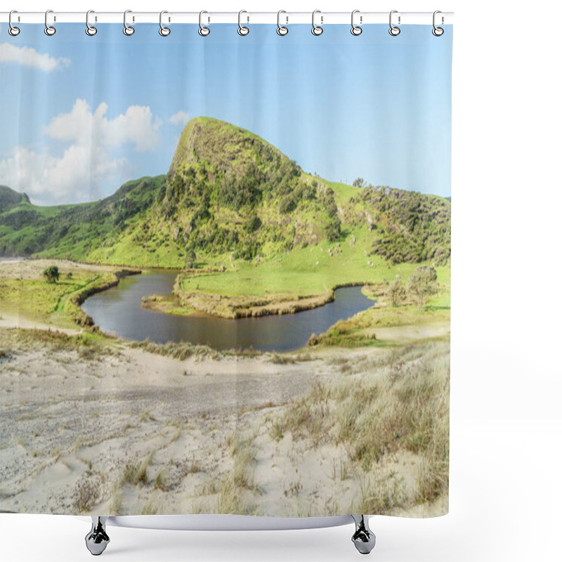 Personality  Curvy River Shower Curtains