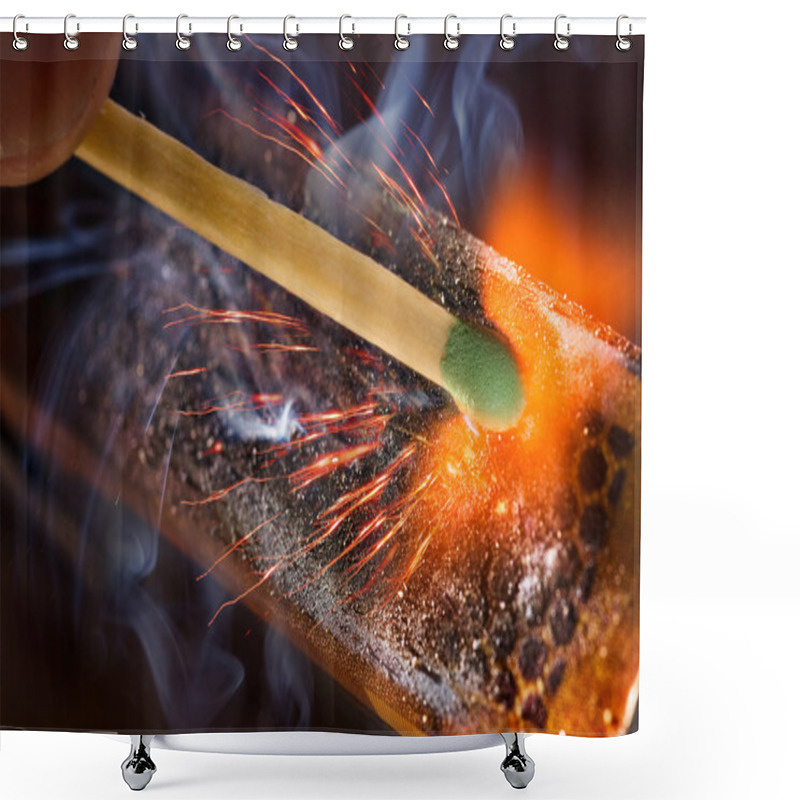 Personality  Igniting Match Shower Curtains