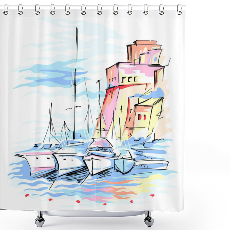 Personality  Castellammare Del Golfo, Sicily, Italy Shower Curtains