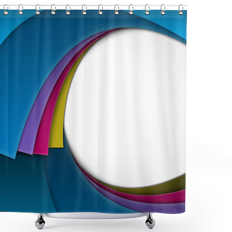 Personality  Abstract Background In Blue Shower Curtains