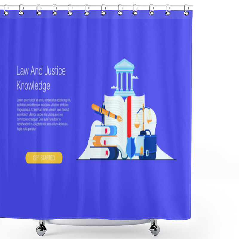 Personality  Legal Judgment Vector Illustration Concept Template Background Can Be Use For Presentation Web Banner UI UX Landing Page Shower Curtains