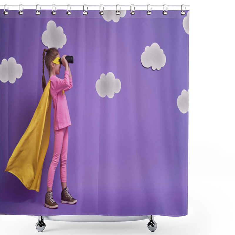 Personality  Child Is Playing Superhero Shower Curtains