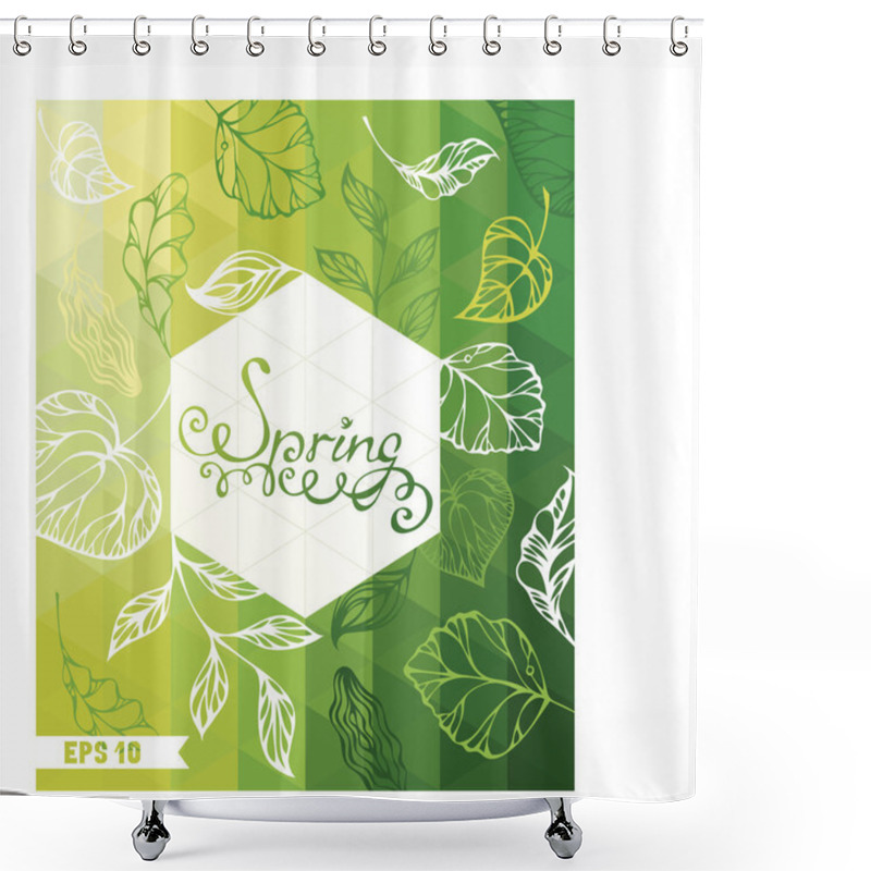 Personality  Spring Geometric Background Shower Curtains