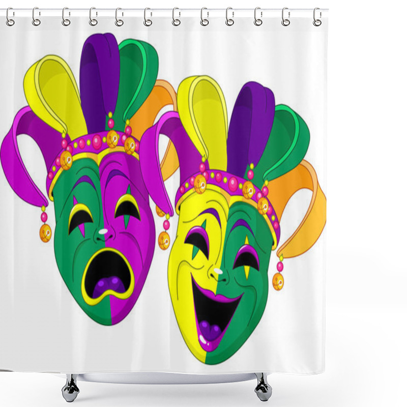 Personality  Mardi Gras Masks Shower Curtains