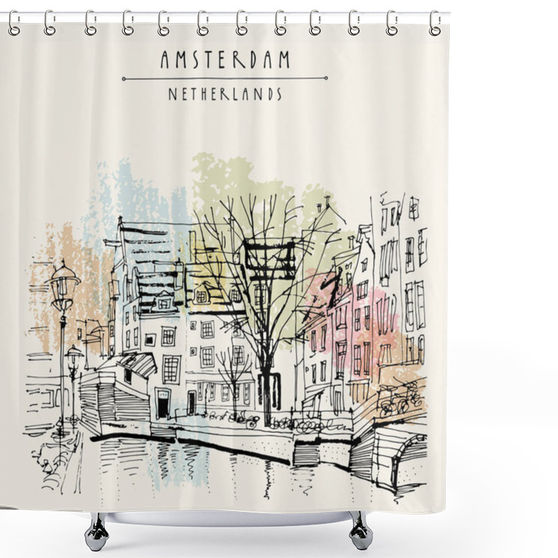 Personality  Amsterdam City Tourist Card, Holland,  Shower Curtains