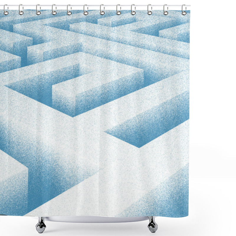 Personality  Maze Drawing Shower Curtains