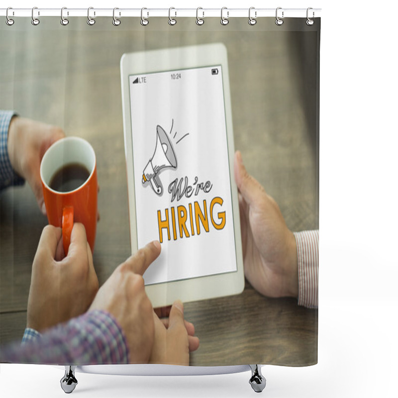 Personality   RECRUITMENT,  HIRING CONCEPT Shower Curtains