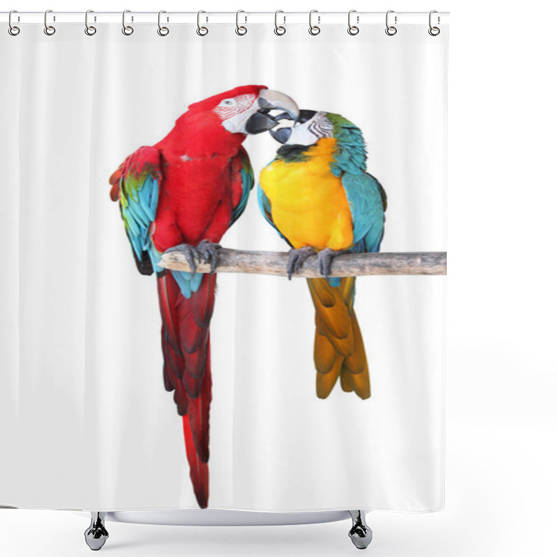 Personality  Scenic View Of Beautiful Parrot Bird Shower Curtains