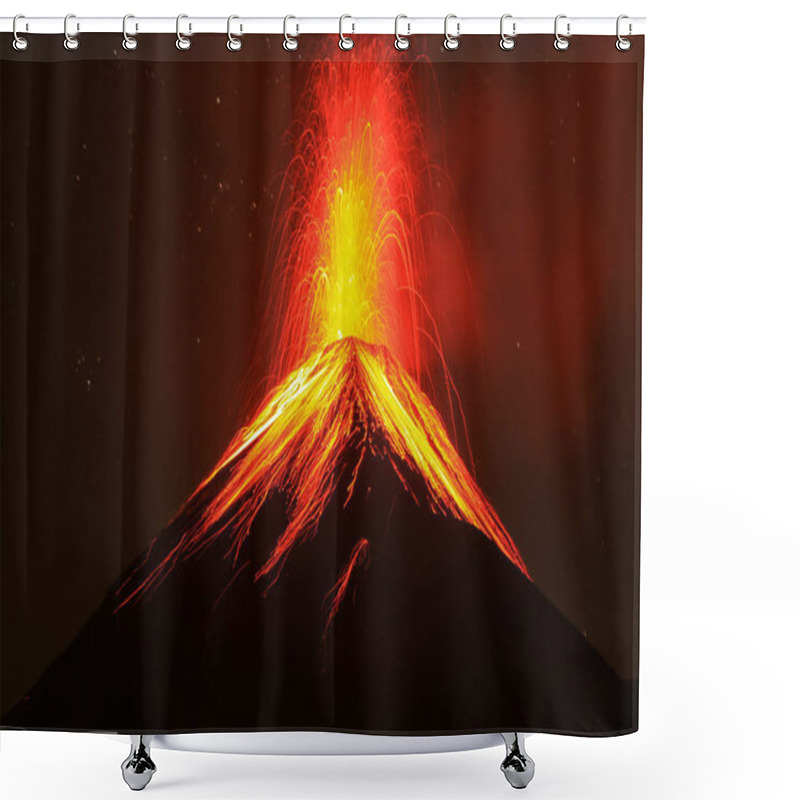 Personality  Eruption Of Volcan Fuego In Guatemala Shower Curtains