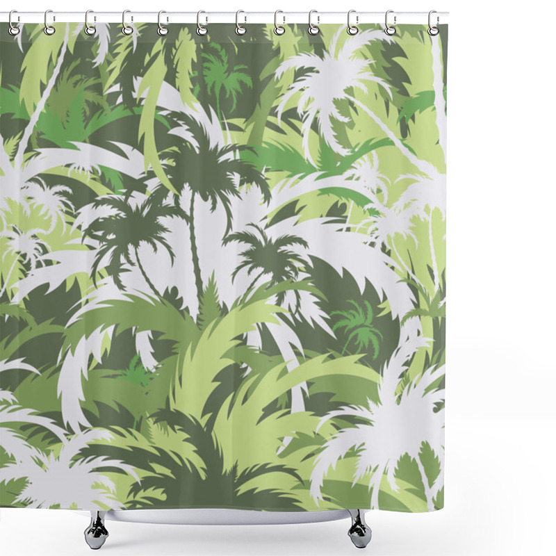 Personality  Palm Trees,seamless Background Shower Curtains